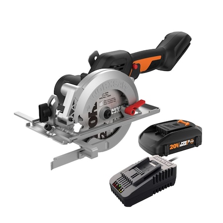 Worx 20V Power Share WORXSAW 4.5 in. Cordless Compact Circular Saw WX531L